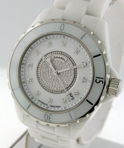 CHANEL J12 38mm Black Ceramic Diamond Automatic Watch