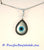 Evil Eye Tear Drop Pendant Mother of Pearl with Diamonds