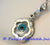 Evil Eye Flower Pendant Mother of Pearl with Black Diamonds