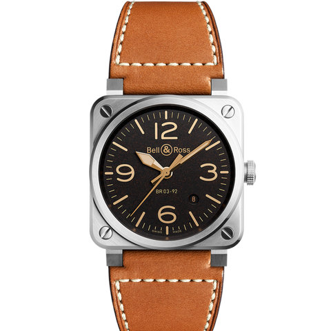 Bell & Ross Men's BR 03-92 Golden Heritage BR0392-ST-G-HE/SCA