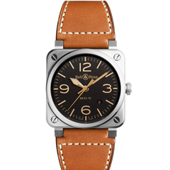 Bell & Ross Men's BR 03-92 Golden Heritage BR0392-ST-G-HE/SCA