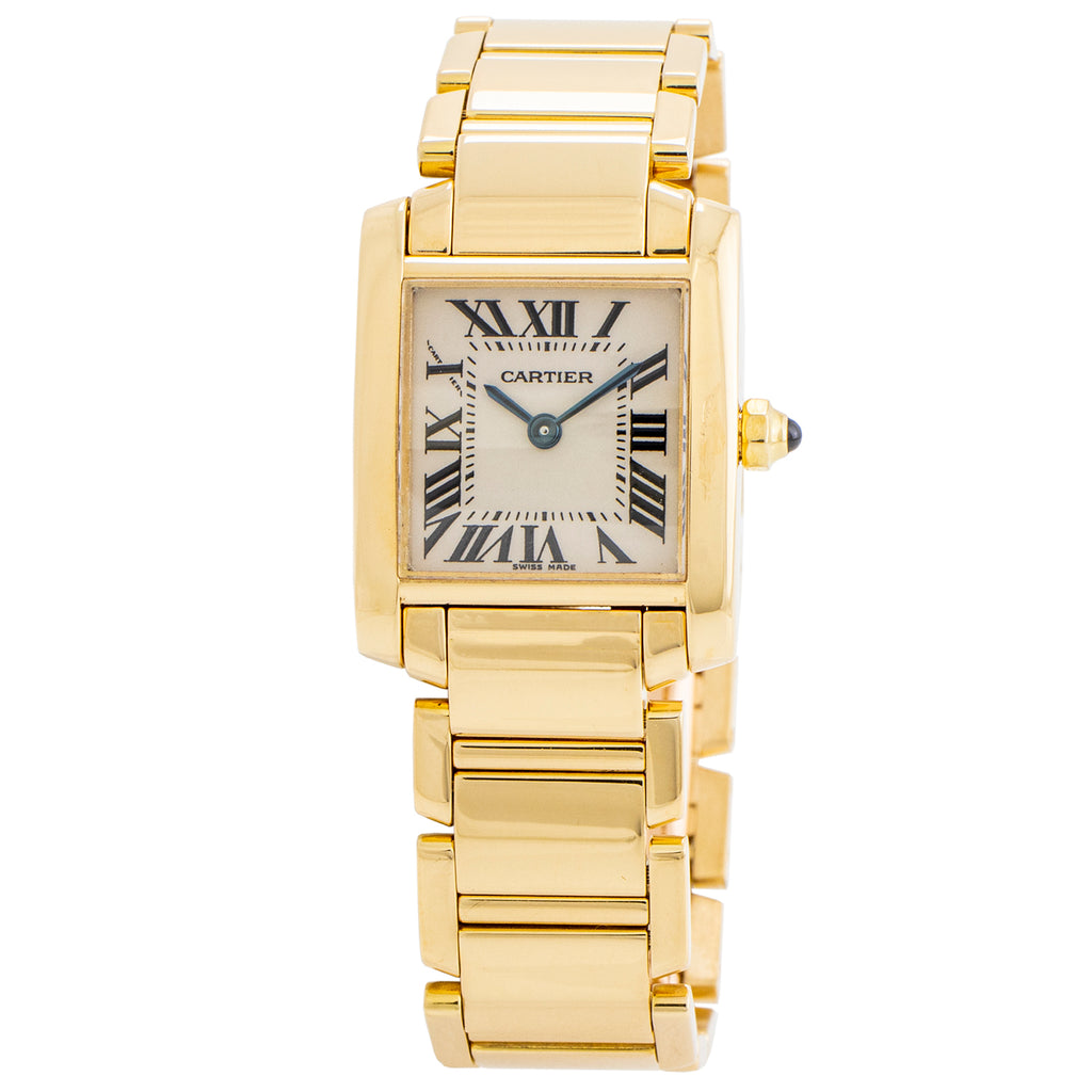 Ladies gold cartier tank watch Clearance