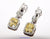 18k White and Yellow Gold Earrings with Fancy Yellow Diamonds