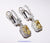 18k White and Yellow Gold Earrings with Fancy Yellow Diamonds