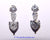 18k White Gold Diamond Dangle Earrings