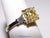 Platinum and 18k Yellow Gold Ladies Fancy Yellow Diamond Ring