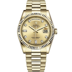 Rolex President Men's 118238 18k Yellow Gold Diamond Watch
