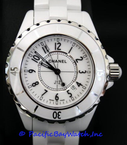 Chanel J12 H0968 33MM Quartz White Dial With White Ceramic