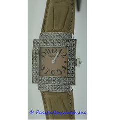 DeLaneau Bali Ladies White Gold Diamond Case Watch