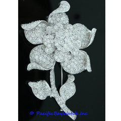 Ladies Broche 18k White Gold Pave Diamonds